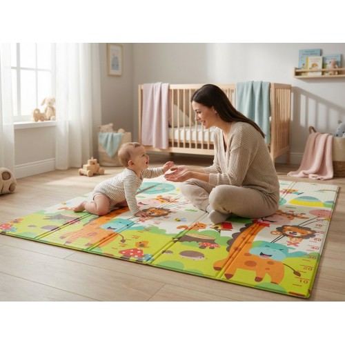 Holmen Oyun Matı Arabalar ve Hayvanlar Katlanabilir 150*200 cm